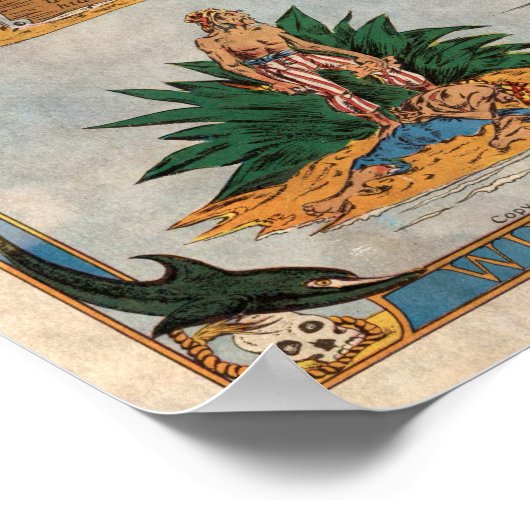 Pirate Treasure Chart of Florida Poster (Ecke)