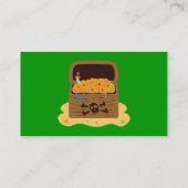 Pirate Treasure Chest Business Cards Visitenkarte (Rückseite)