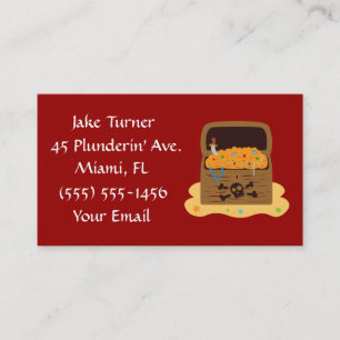 Pirate Treasure Chest Business Cards Visitenkarte