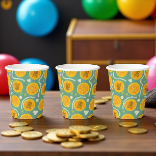 Pirate Treasure Gold Coin Party Pappbecher