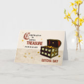 Pirate Treasure Gotcha Day, Junge Karte (Gelbe Blume)