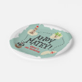 Pirate Treasure Karte Geburtstag Pappteller (Schrägansicht)