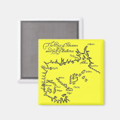 Pirate Treasure Karte Magnet (Vorderseite/Rückseite)