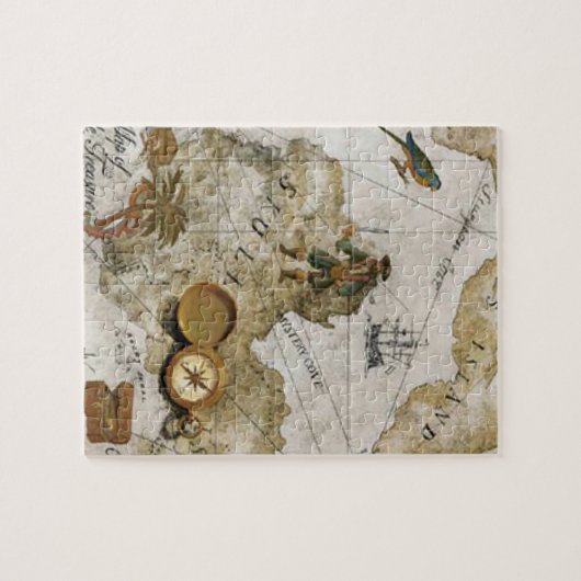 Pirate Treasure Karte Puzzle (Horizontal)