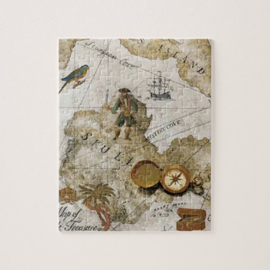 Pirate Treasure Karte Puzzle (Vertikal)