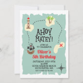 Pirate Treasure map Birthday Einladung (Vorderseite)