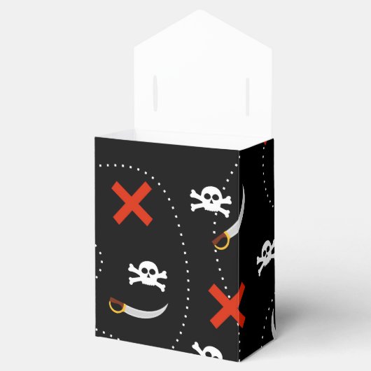 Pirate Treasure Map Game Cartoon Muster Geschenkschachtel (Geöffnet)