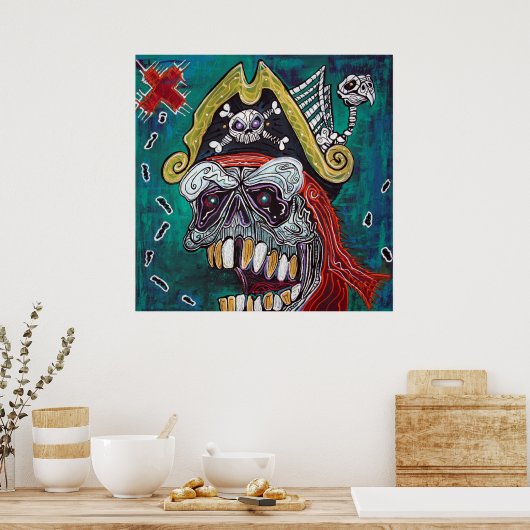 Pirate Treasure Map Poster (Küche)