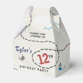 Pirate Treasure Map Schiff Whale Personalisiertes Geschenkschachtel (Rückseite)