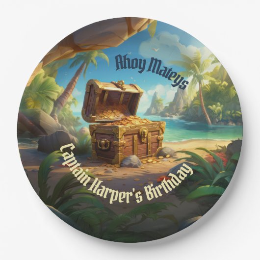 Pirate Treasure & Paradise Pappteller (Vorderseite)