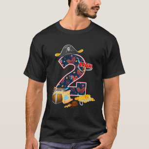 Pirate Treasure Party 2. Geburtstag Crew 2 Jahr al T-Shirt