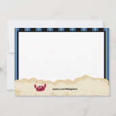 Pirate Treasure Party Brust Einladung (Rückseite)