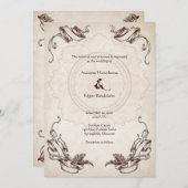 Pirate Treasure Wedding Einladung (Vorne/Hinten)