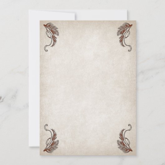 Pirate Treasure Wedding Einladung (Rückseite)