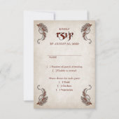 Pirate Treasure Wedding RSVP Karte (Vorderseite)