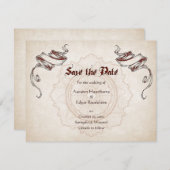 Pirate Treasure Wedding Save The Date (Vorne/Hinten)