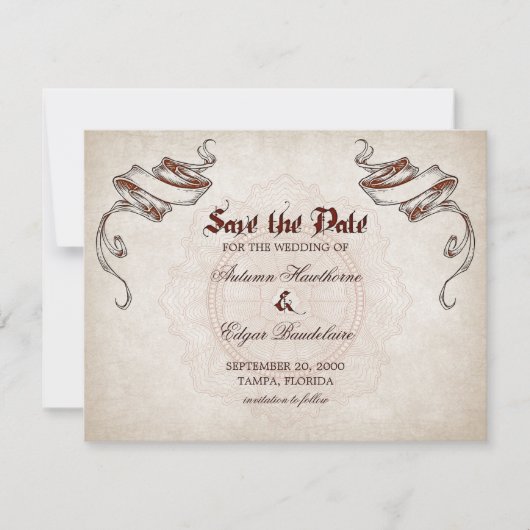 Pirate Treasure Wedding Save The Date (Vorderseite)