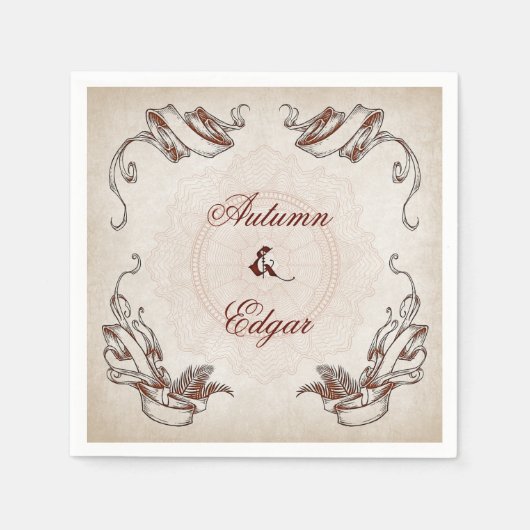 Pirate Treasure Wedding Serviette (Vorderseite)