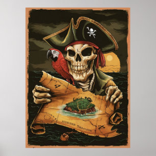 Pirate und die Schatzkarte Poster