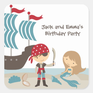Pirate und Mermaid Stickers