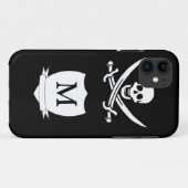 Pirate und Monogramm Case-Mate iPhone Hülle (Rückseite (Horizontal))