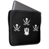Pirate und Monogramm Laptopschutzhülle (Vorne Rechts)