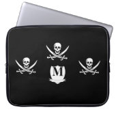 Pirate und Monogramm Laptopschutzhülle (Vorderseite)