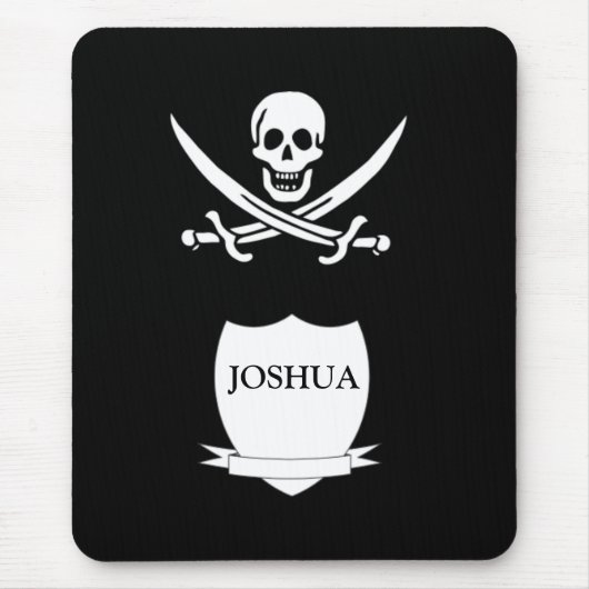Pirate und Monogramm Mousepad (Vorne)