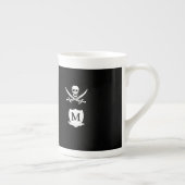 Pirate und Monogramm Porzellantasse (Rechts)