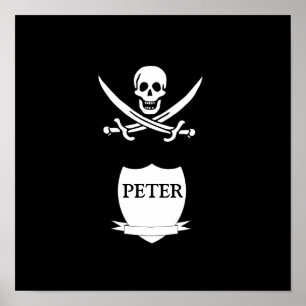 Pirate und Monogramm Poster