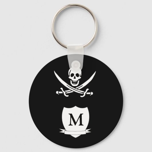 Pirate und Monogramm Schlüsselanhänger (Vorderseite)