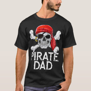 Pirate Vater T Shirt Piratenflagge Flag Skull Cros
