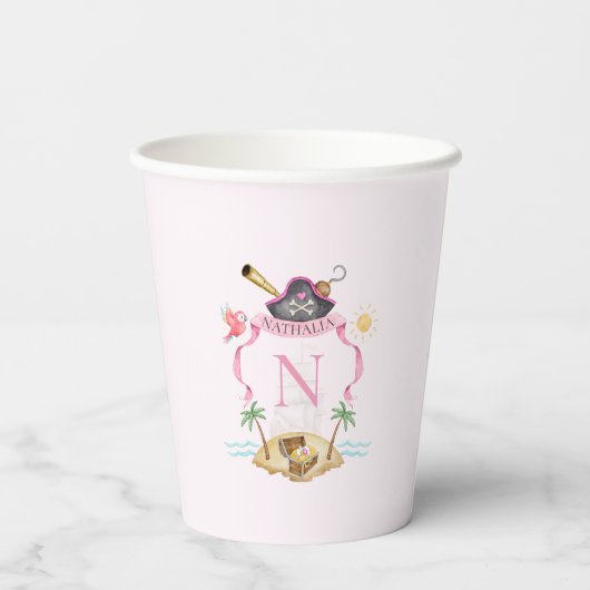 Pirate Wappen Pappbecher (Rückseite)