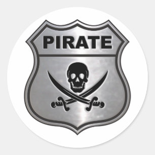 Pirate Wappen Runder Aufkleber