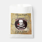 Pirate Wedding Bride Crew "Danke" Geschenktütchen (Vorderseite)