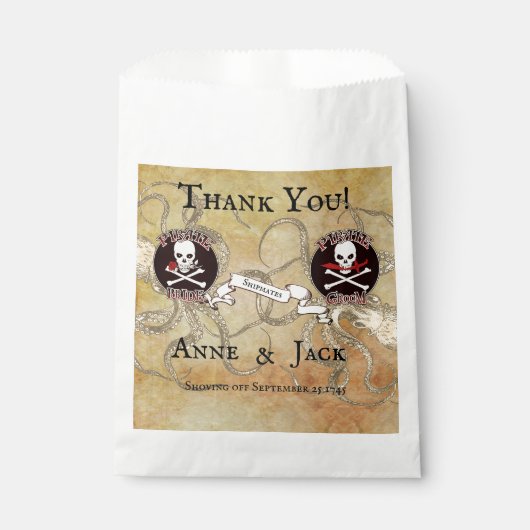 Pirate Wedding "Danke" Geschenktütchen (Vorderseite)