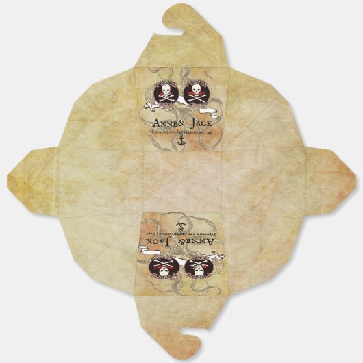 Pirate Wedding Geschenkschachtel (Ungefaltet)