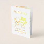 Pirate Wedding Gold Foil Passport Folienkarte (Vorderseite)