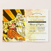 Pirate Wedding Gold Foil Passport Folienkarte (Innenseite)
