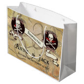 Pirate Wedding Große Geschenktüte (Rückseite Schrägansicht)