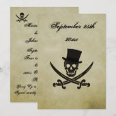 Pirate Wedding Invasion Einladung (Vorne/Hinten)