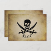 Pirate Wedding RSVP Response Card (Vorne/Hinten)