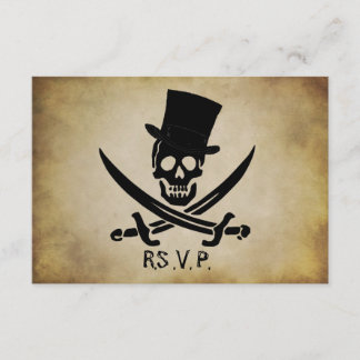 Pirate Wedding RSVP Response Card Karte