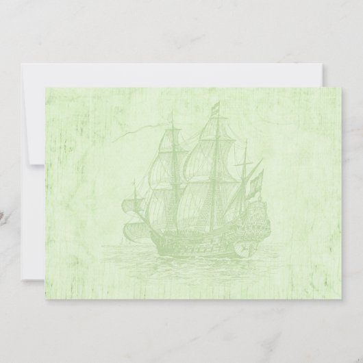 Pirate Wedding Save the Date Cards (Rückseite)