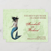 Pirate Wedding Save the Date Cards (Vorne/Hinten)