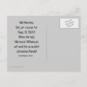 Pirate Wedding Save the Date Postcard Ankündigungspostkarte (Rückseite)