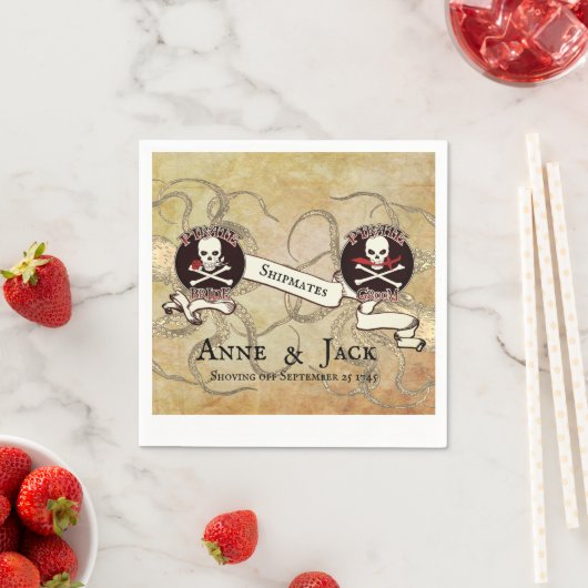 Pirate Wedding Serviette (Beispiel)