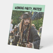 PIRATE WEDING PARTY WICOME PEDESTAL SIGN SOCKELSCHILD (Vorderseite)