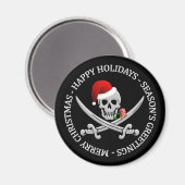 Pirate Weihnachtsmagnet Magnet (Vorderseite/Rückseite)