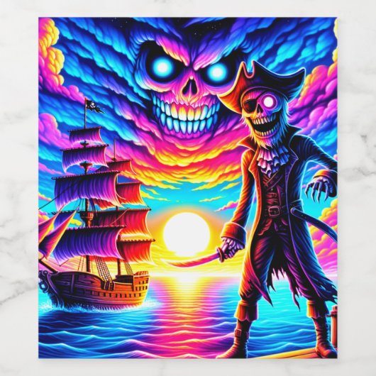 Pirate Weinetikett (Einzelnes Label)